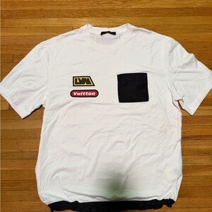 Louis Vuitton White and Black Graphic Men's Shirt